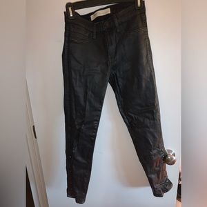 Gap Leather Coated Cozy Leggings
